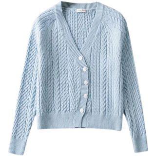 Asymmetrical Cable Knit Cardigan