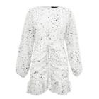 Lantern Sleeve Star Print A-line Dress