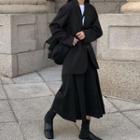 Oversized Blazer / A-line Midi Skirt