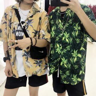 Elbow-sleeve Printed Shirt (various Designs)