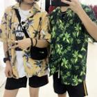 Elbow-sleeve Printed Shirt (various Designs)