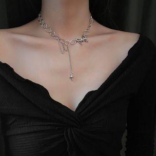 Alloy Star Pendant Butterfly Choker As Shown In Figure - One Size