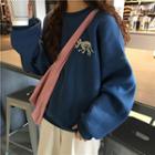 Embroidered Long Sleeve Pullover