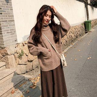 Turtleneck Sweater / Midi Skirt / Set