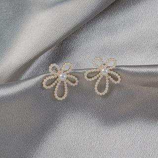 Rhinestone Flower Drop Earring Era081 - 08