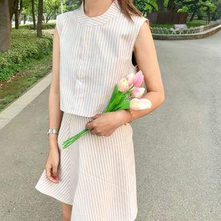 Set: Striped Tank Top + Striepd Skirt