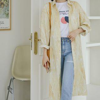 Slit-side Dyed Long Shirt