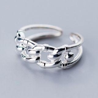 925 Sterling Silver Layered Open Ring S925 Silver - As Shown In Figure - One Size