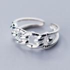 925 Sterling Silver Layered Open Ring S925 Silver - As Shown In Figure - One Size