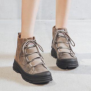 Adhesive Tab Ankle Boots