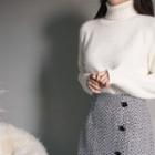 Turtleneck Wool Blend Sweater