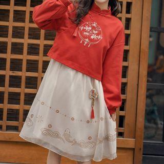 Traditional Chinese Long-sleeve Dress / Top / Skirt