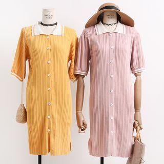 Lightweight Knit Polo Shirtdress