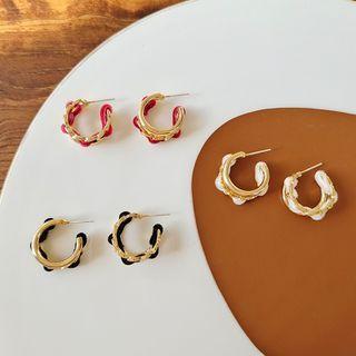 Flocking Layered Alloy Earring