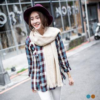 Check A-line 3/4 Sleeve Top