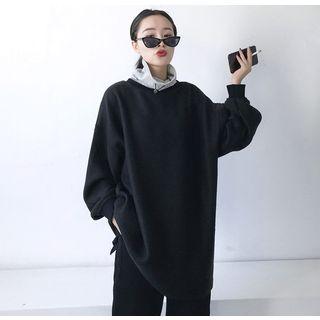 Mock Two-piece Oversized Pullover