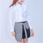 Frilled-detail Slim-fit Blouse