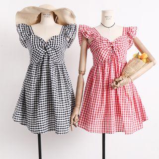 Plaid A-line Tank Dress
