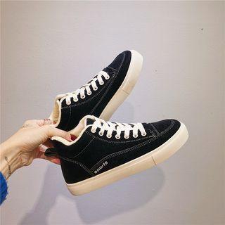 Lettering Lace-up High-top Sneakers