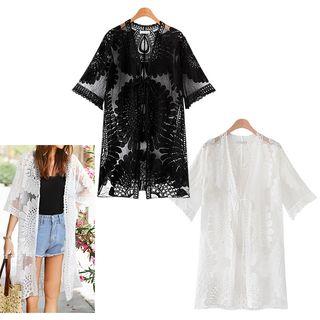 Lace 3/4 Sleeve Light Jacket