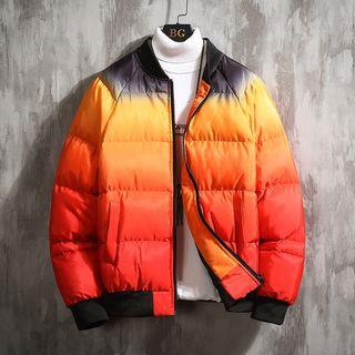 Couple Matching Gradient Padded Bomber Jacket