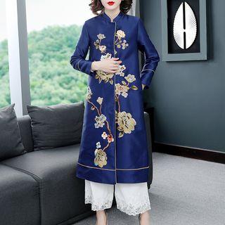 3/4-sleeve Traditional Chinese Embroidered Jacket