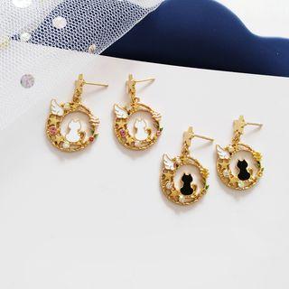 Cat On The Moon Earring