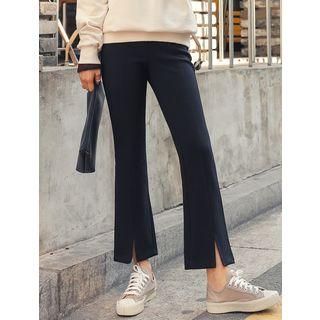 Waist-band Boot-cut Pants