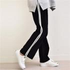 Band-waist Stripe-trim Corduroy Pants