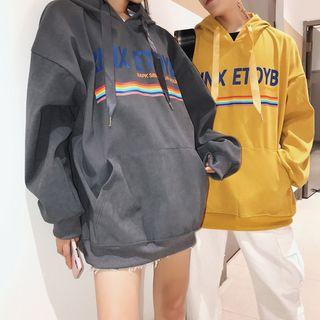 Couple Matching Oversized Lettering Hoodie