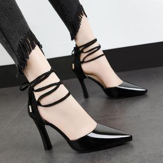 Faux Leather High-heel Pointed Pumps