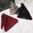 Triangle-shape Faux Leather Handbag