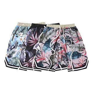 Floral Print Drop Crotch Shorts