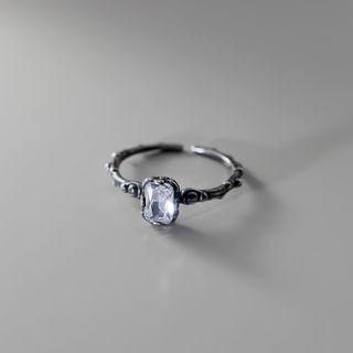 Gemstone Sterling Silver Open Ring 1 Pc - Silver - One Size