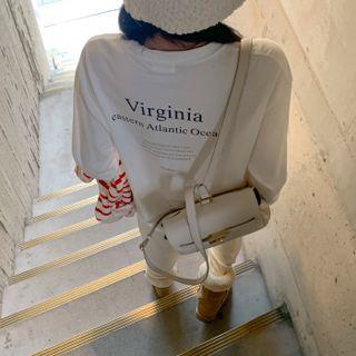 Letter-back Napped T-shirt