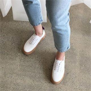 Contrast-trim Back Sneakers