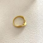 Matte Twisted Alloy Ring 1 Pc - Gold - One Size