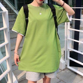 Short-sleeve Crewneck T-shirt Green - One Size