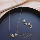 Alloy Tulip Pendant Necklace / Earring