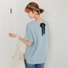 Round-neck Tie-back T-shirt