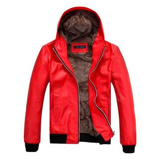 Fleece-lined Faux-leather Jacket