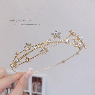 Star Layered Alloy Headband E1127 - Gold - One Size