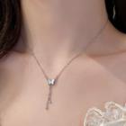 Butterfly Chain Necklace Necklace - Silver - One Size