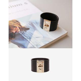 Twist-lock Faux-leather Bracelet