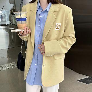Plaid Single-breasted Blazer / Shirt