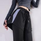 Mock Two-piece Slim-fit Yoga Shorts