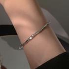 Twisted Bangle Silver - One Size