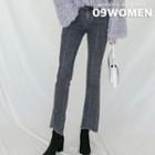 Plus Size Seam-trim Boot-cut Jeans