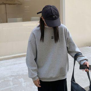 2 Print Sweatshirt Gray - One Size