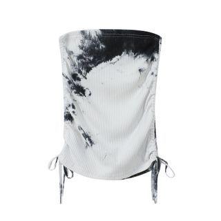 Tie-dye Drawstring Tube Top
